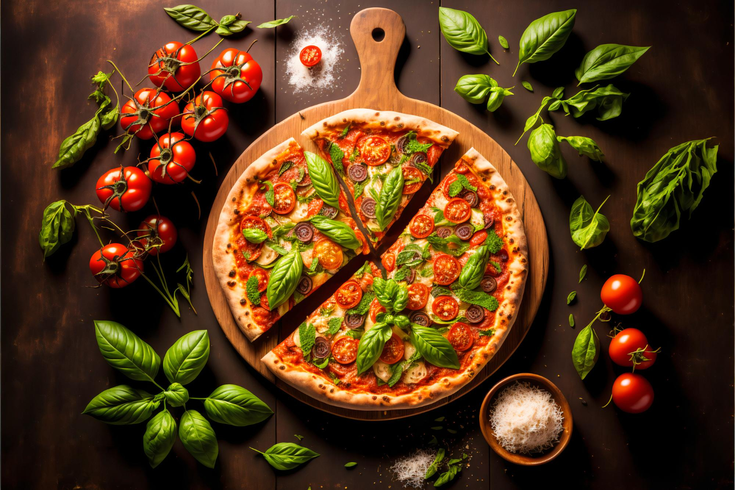 tasty-homemade-traditional-pizza-with-vegetables-around